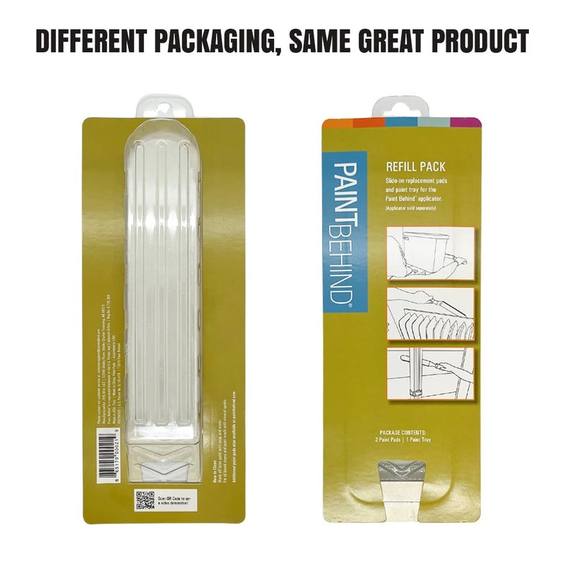 Paint Behind Toilet Tool Nylon Brush Pad Refill with Tray - Flat Paint Brush Set for Walls, Behind Toilet and Hard to Reach Areas - Painting Supplies for Home Interior Set - Image 2